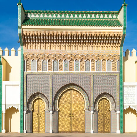 le porte dorate del palazzo reale di Fes