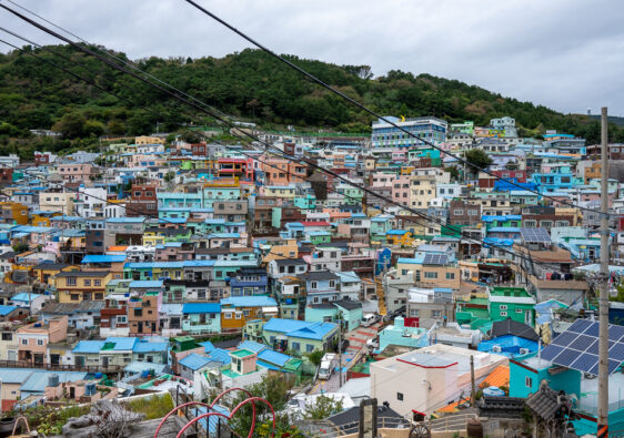 Gamcheon villaggio culturale a Busan, veduta globale