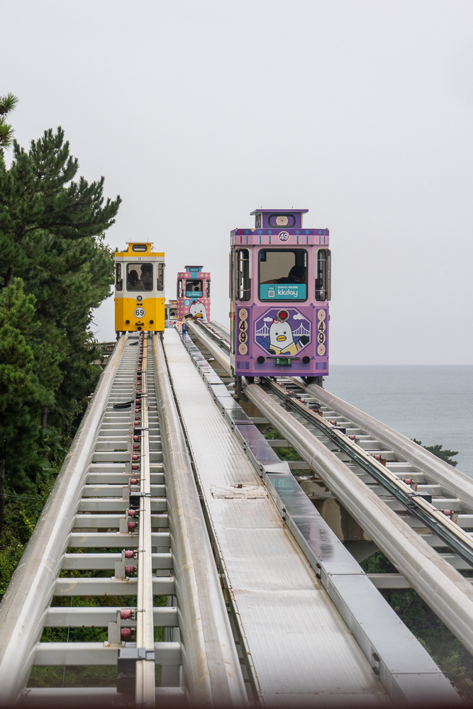 Veicoli con vista mare allo sky capsule di Busan