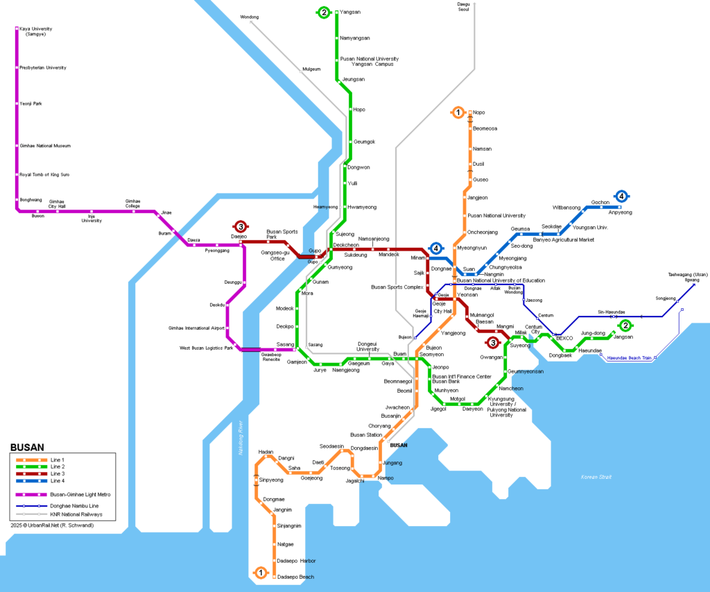Mappa metro busan